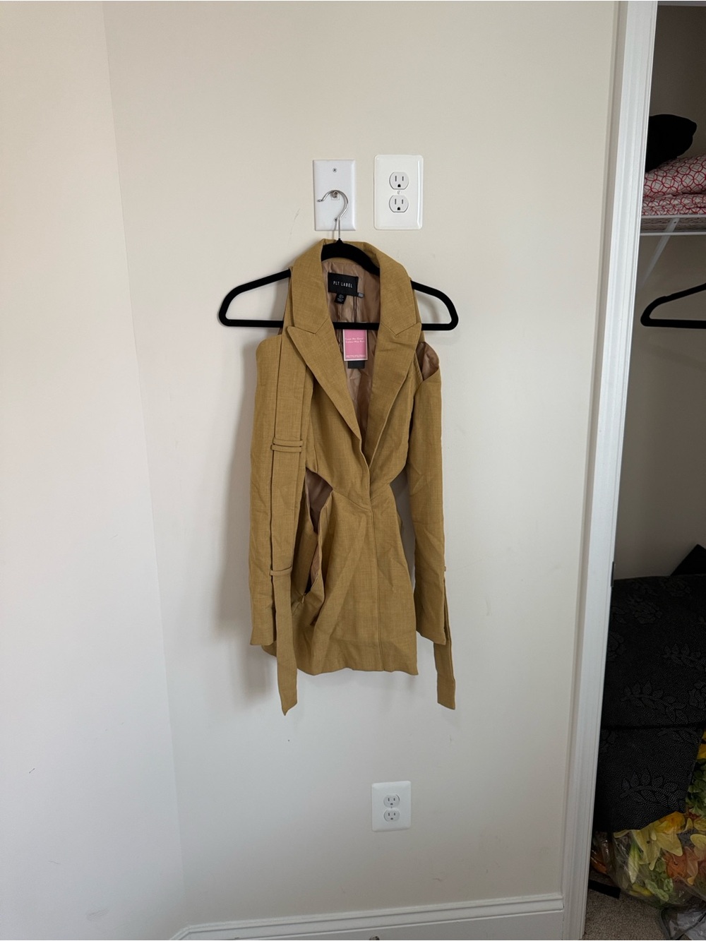PrettyLittleThing Mustard Trench-Style Open Front Vest